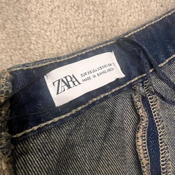 NWT ZARA Strapless TRF Denim Corset Top XS - Picture 3 of 9